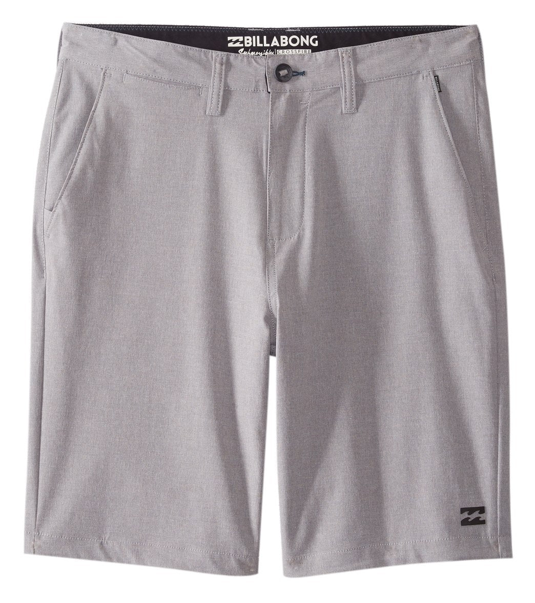 Billabong Men's Crossfire X Hybrid Walkshorts Board Short - Grey 28 Cotton/Elastane/Nylon/Polyester - Swimoutlet.com