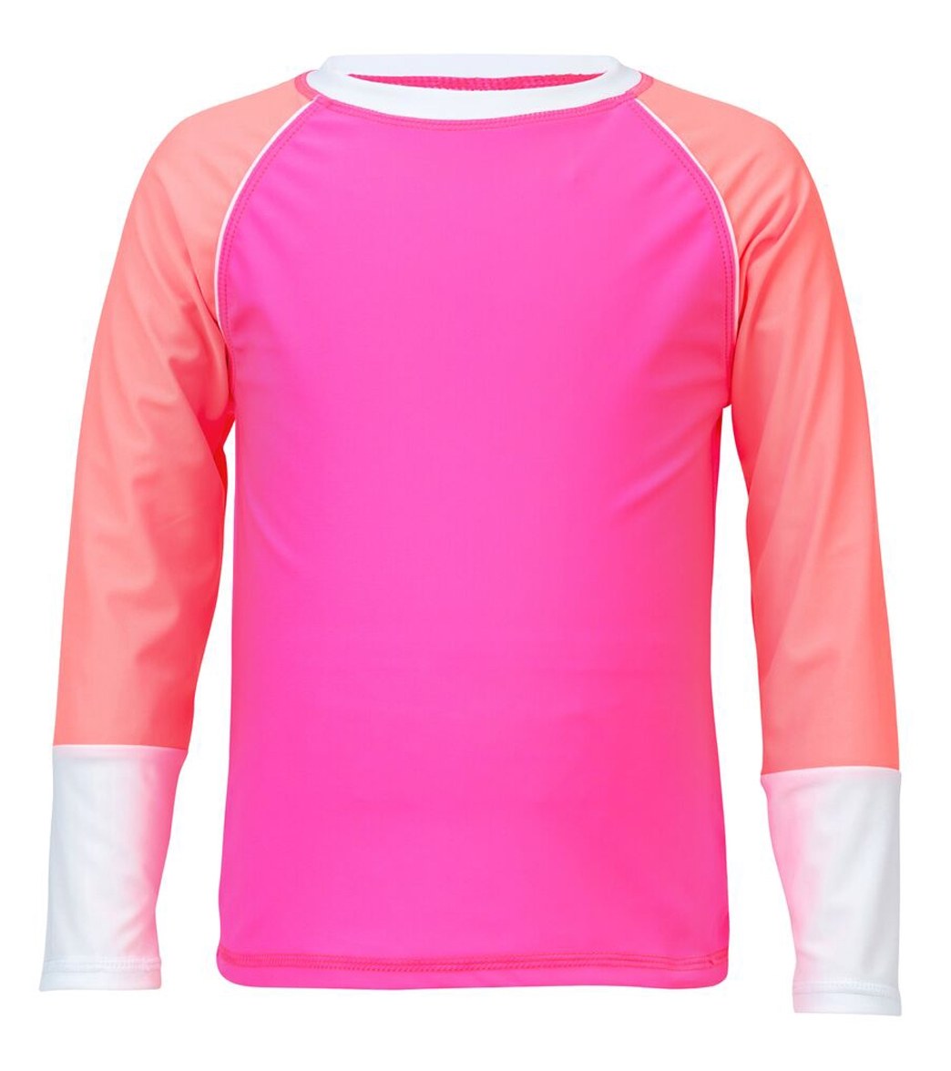 Girls Sun Protective Shirt-Spring Birds Pink