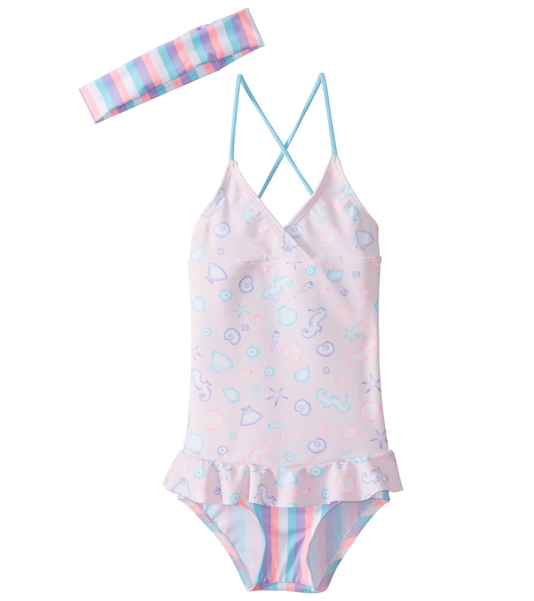 Platypus Australia Girls' Skirted Swimsuit Baby - Sherbet Shore 1 - Swimoutlet.com