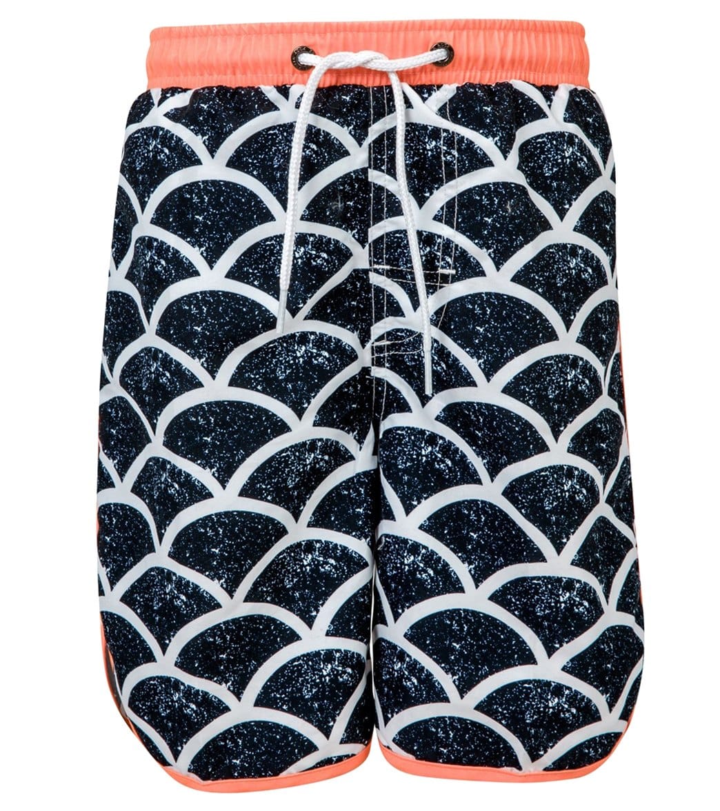 Snapper Rock Boys' Classic Board Shorts Toddler/Little/Big Kid - Navy/White 2 Polyester - Swimoutlet.com