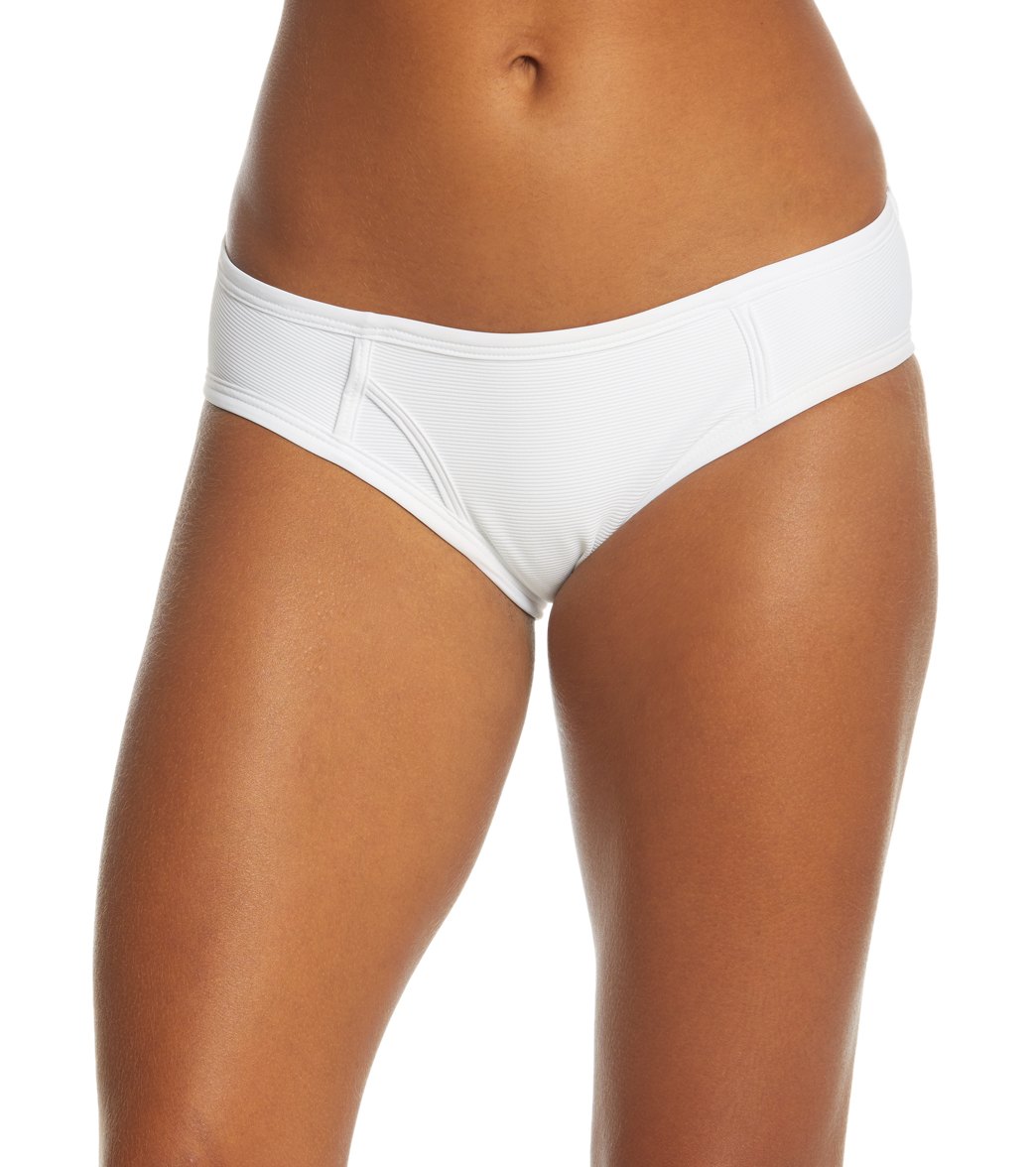 Boys + Arrows White Knowles Bikini Bottom - X-Small - Swimoutlet.com