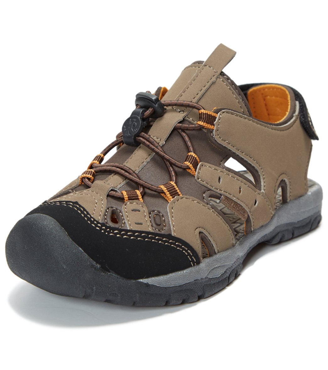 Northside Boys' Burke Se Sport Sandals /Little/Big Kid - Med Brown/Orange 10 Faux-Suede - Swimoutlet.com