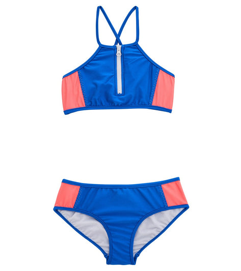 Seafolly Girls' Summer Essentials Colour Blocked Tankini Set (Big Kid ...