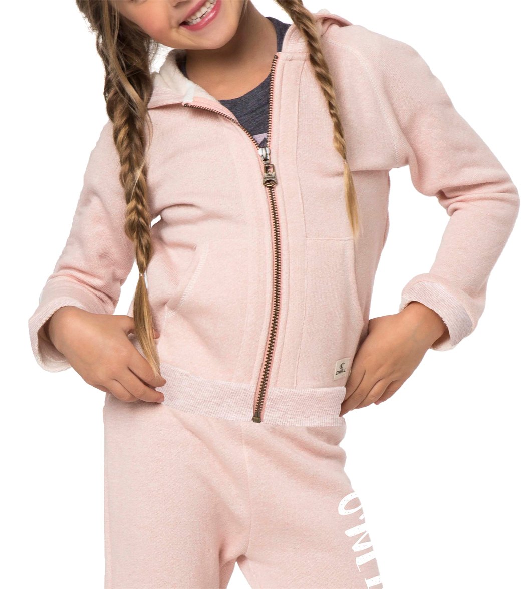 O'neill Girls' Pine Zip Fleece Hoodie Toddler - Peony 3T Cotton/Polyester - Swimoutlet.com