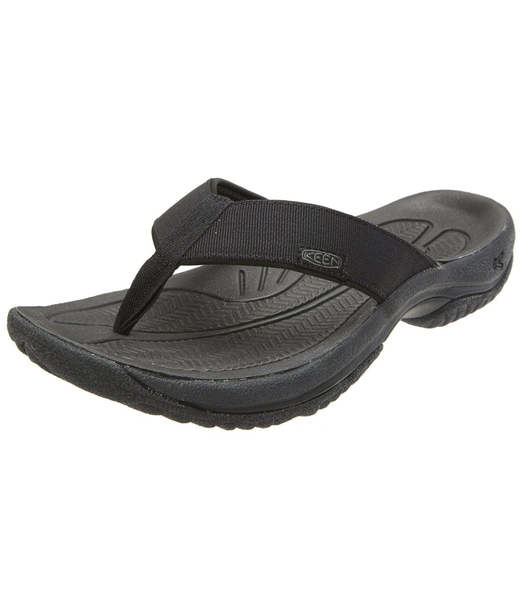 Keen Men's Kona Flip Flop - Black/Steel Grey 7 - Swimoutlet.com