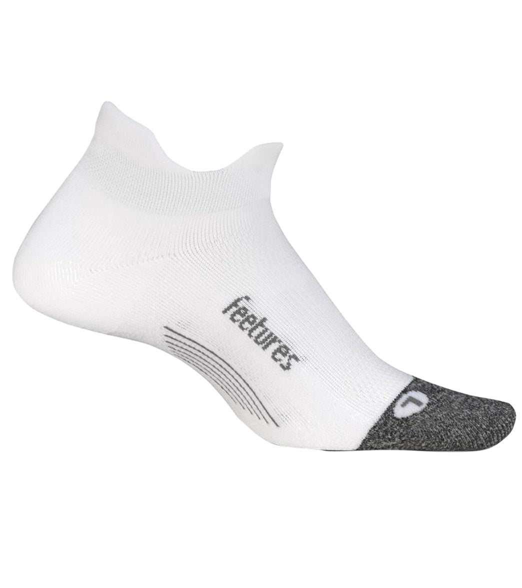 Feetures Elite Ultra Light No Show Tab Socks - White Small Lycra®/Nylon/Polyester - Swimoutlet.com