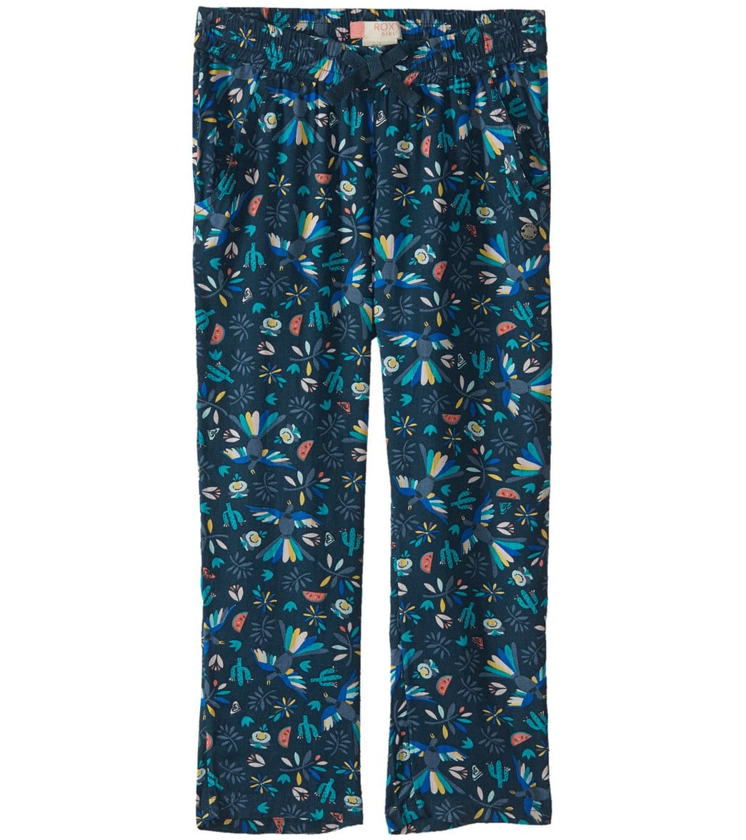 Roxy Girls' Let's Just Go Beach Pants - Dress Blue Bird In The Sky 4 - Swimoutlet.com