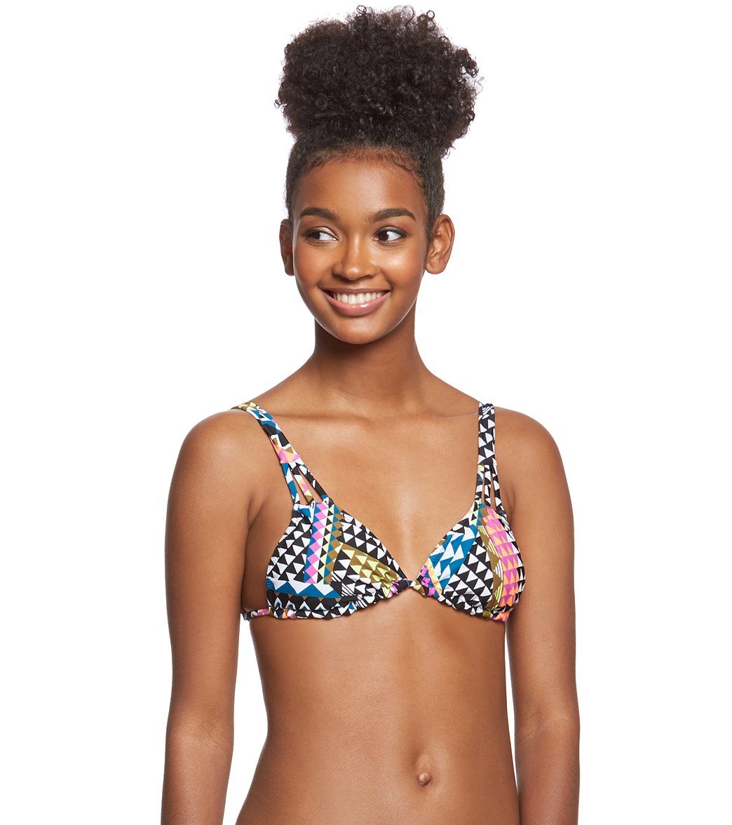 Volcom Spot On Reversible Triangle Bikini Top - White Small - Swimoutlet.com