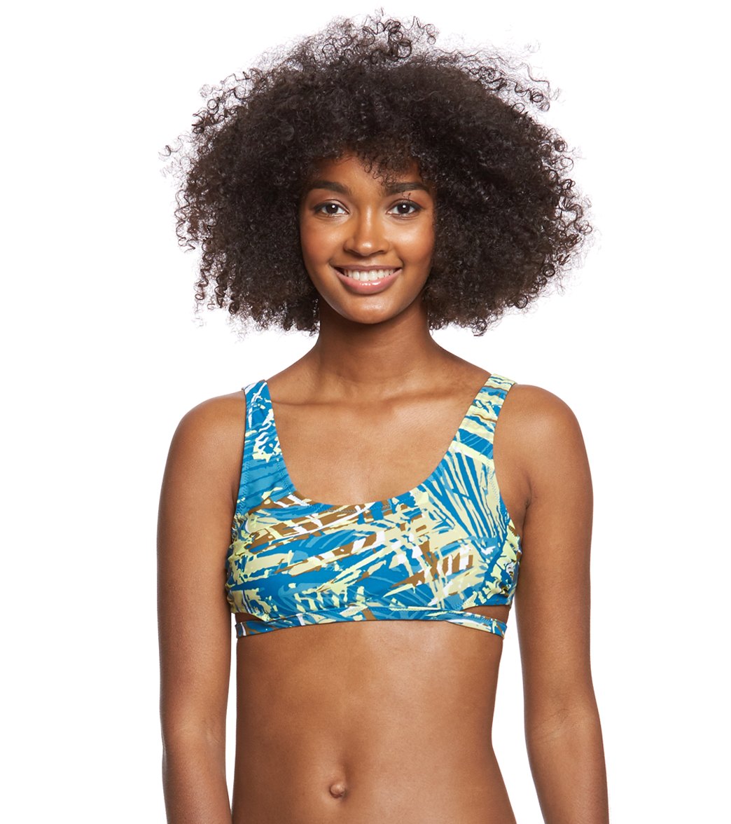 Volcom Lend A Palm Crop Bikini Top - Ocean Medium - Swimoutlet.com