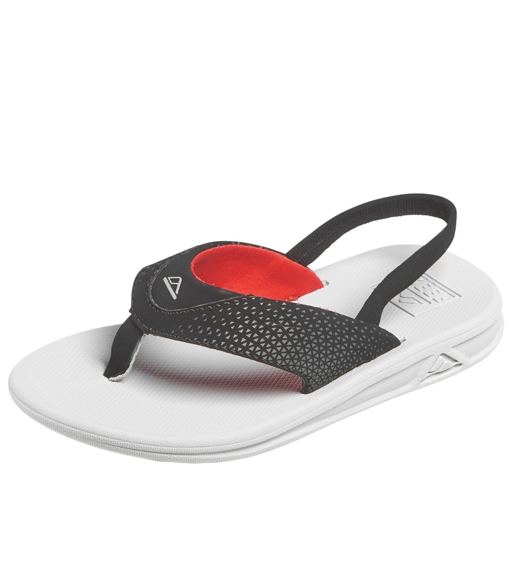 Reef little boys' grom rover sandals - grey/red 3/4 - swimoutlet.com