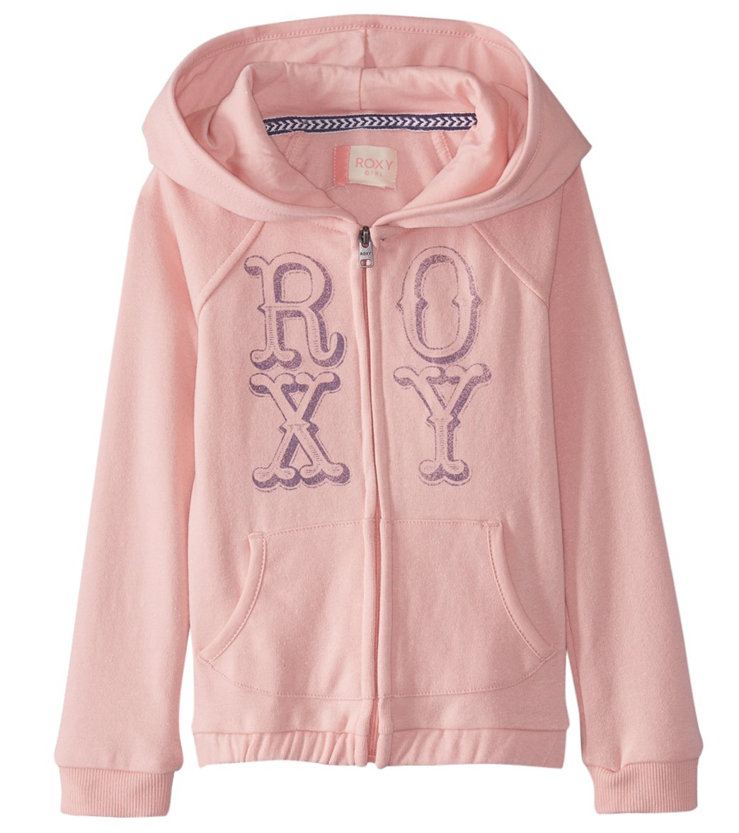 Roxy Girls' Holding On Zipped Hoodie - Mellow Rose 5 Cotton/Polyester - Swimoutlet.com