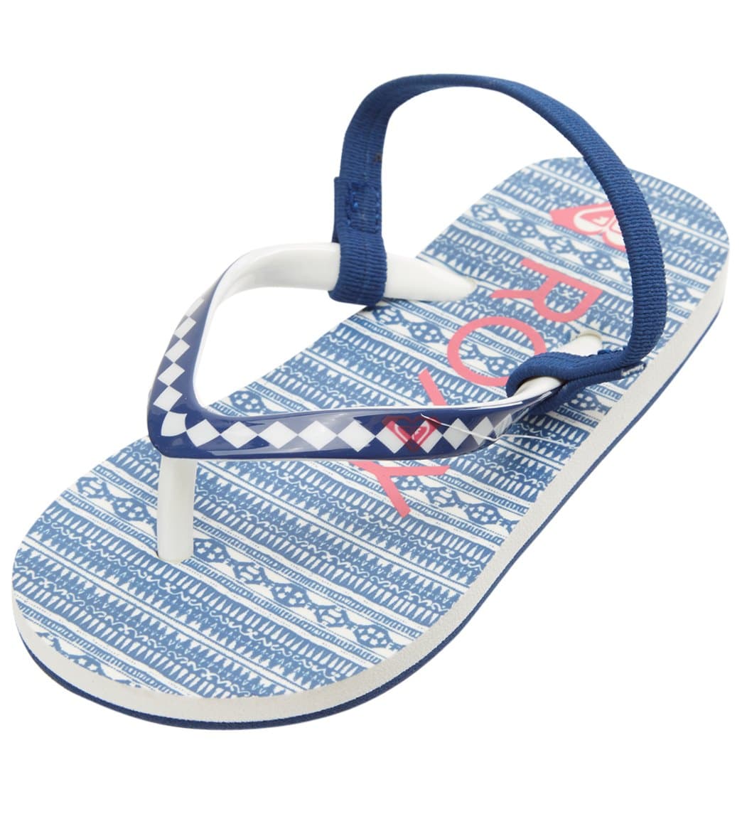 Roxy girls' pebbles vi sandals - blue 5 - swimoutlet.com