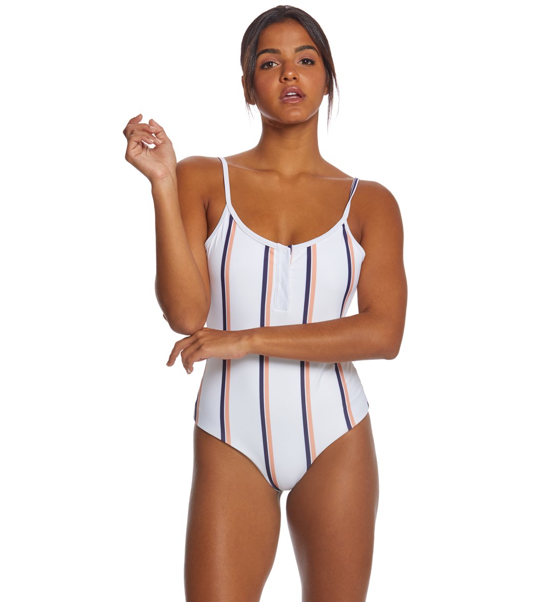 Tavik Agustus Stripe Lila One Piece Swimsuit - Desert Clay Medium - Swimoutlet.com