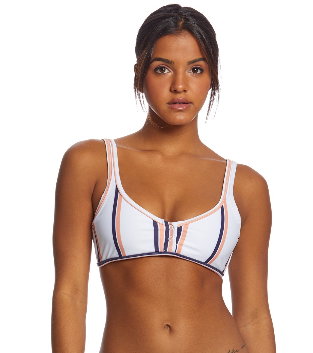 Tavik Agustus Stripe Marlowe Bikini Top - Desert Clay X-Small - Swimoutlet.com