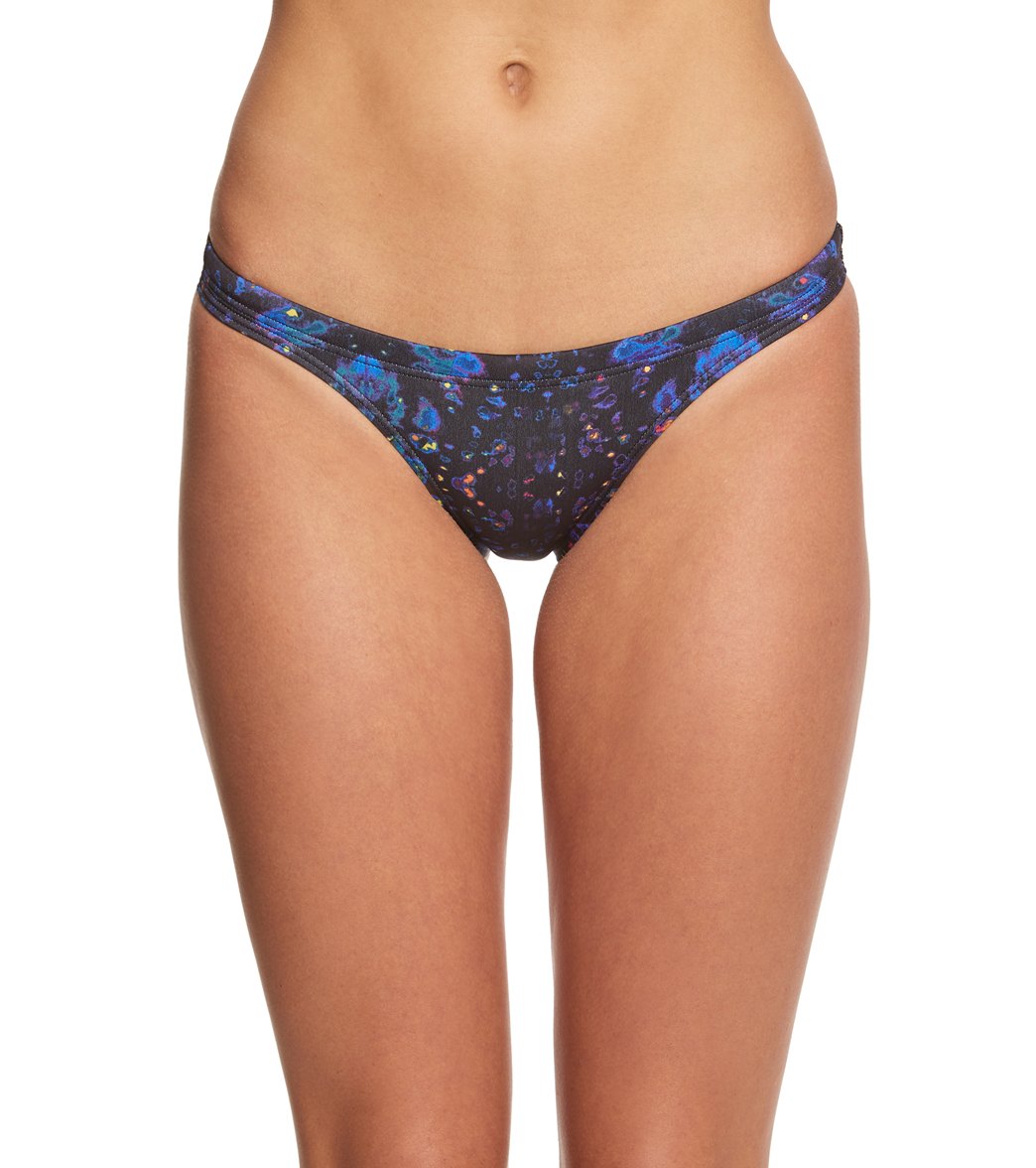 Arena Women's Tie Dye Maxlife Bikini Bottom - Purple/Mango 28 Polyester - Swimoutlet.com