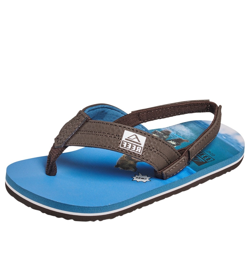 Reef boy's grom photos sandals toddler - surfing bear 3/4 - swimoutlet.com