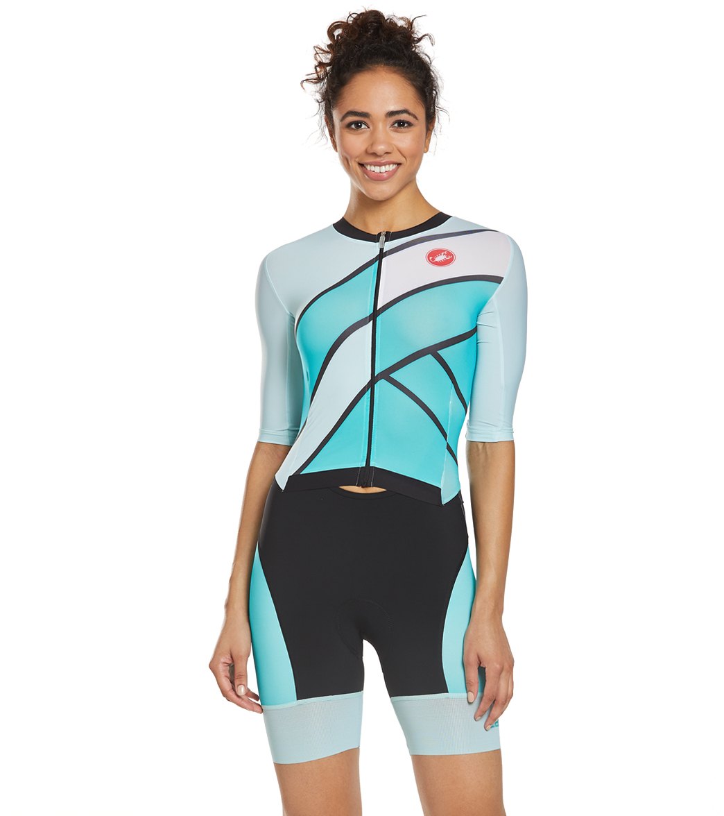 Castelli Women's All Out Speed Suit - Turqouis Green X-Small Elastane/Polyamide - Swimoutlet.com