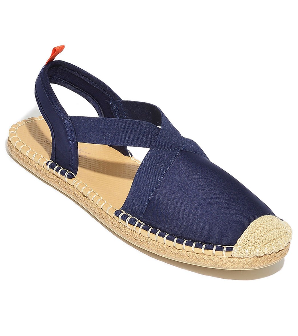 Sea Star Beachwear Women's Seafarer Slingback Water Shoe - Dark Navy 8 - Swimoutlet.com