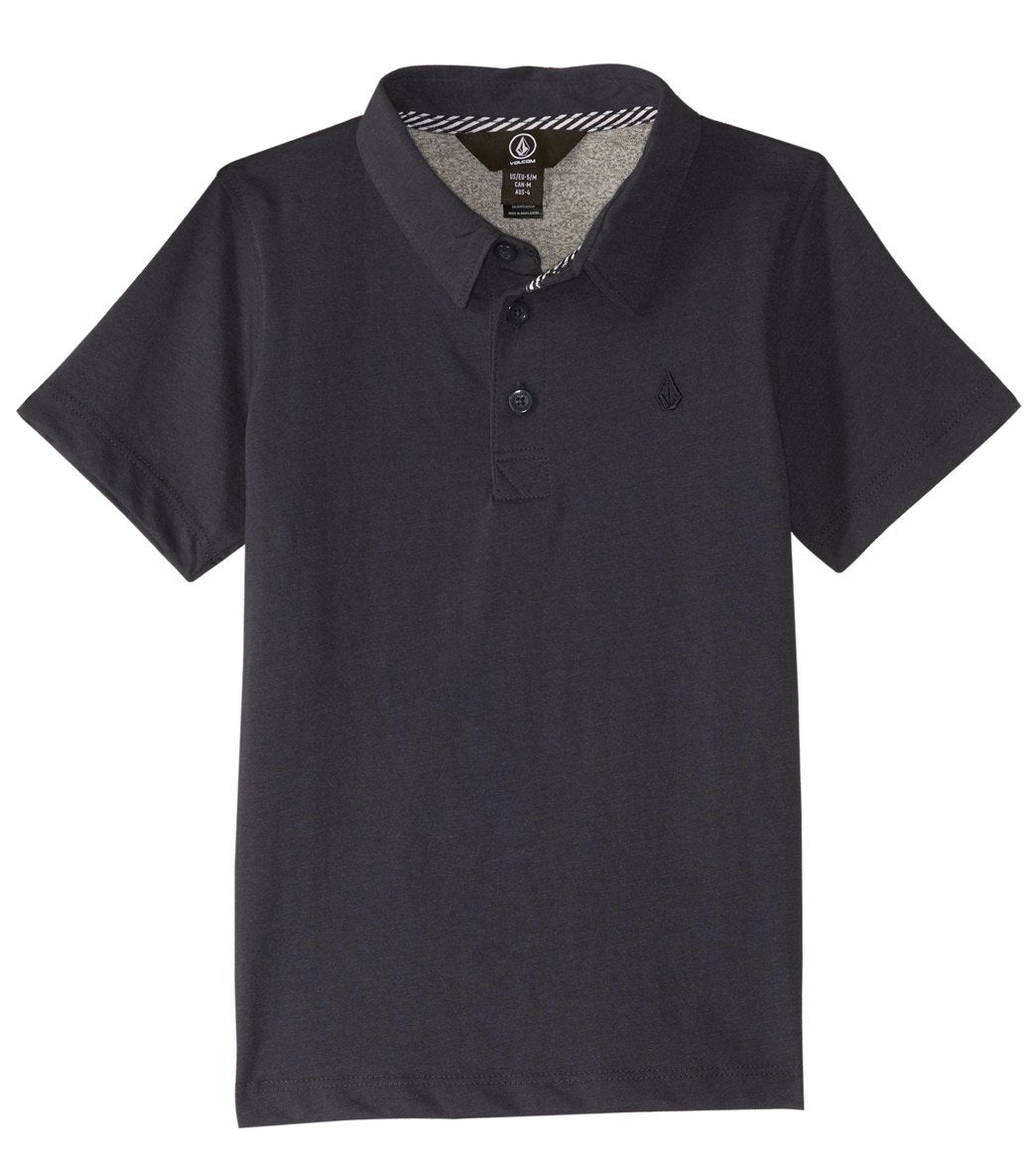 Volcom Boys' Wowzer Polo Big Kid Shirt - Navy Medium Cotton/Polyester - Swimoutlet.com