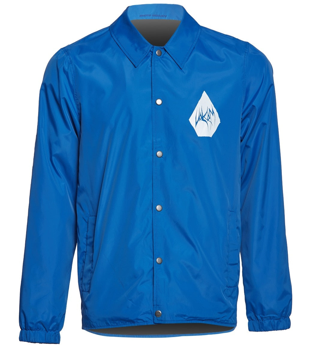 Volcom Men's Brews Coach Jacket - True Blue Medium Polyester - Swimoutlet.com