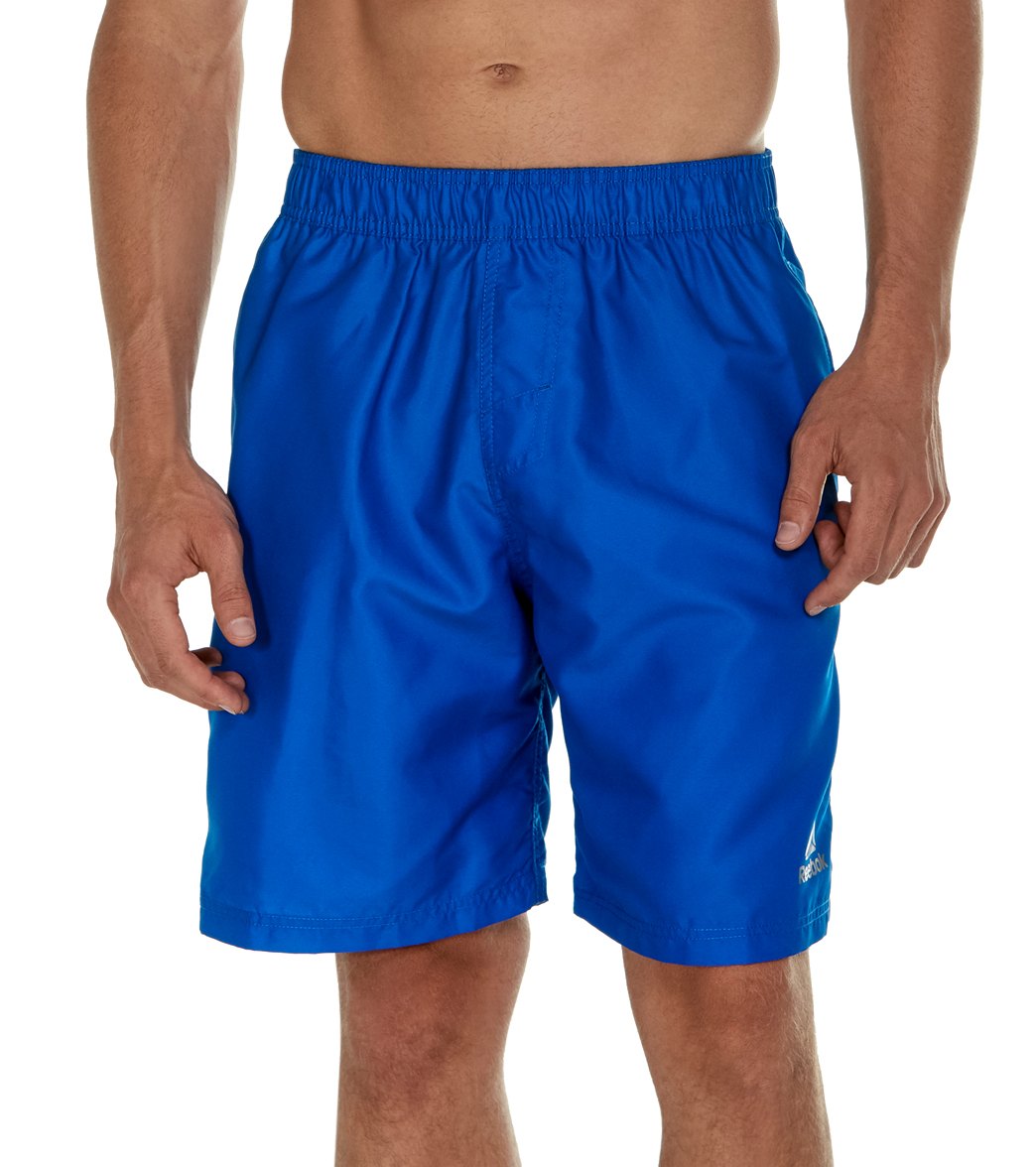 Reebok Men's Solid 8 Inch Volley - Awesome Blue Small Polyester/Spandex - Swimoutlet.com