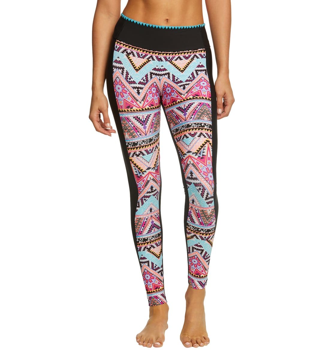 Seafolly Women's Sahara Nights Leggings - Black Small Nylon/Elastane - Swimoutlet.com