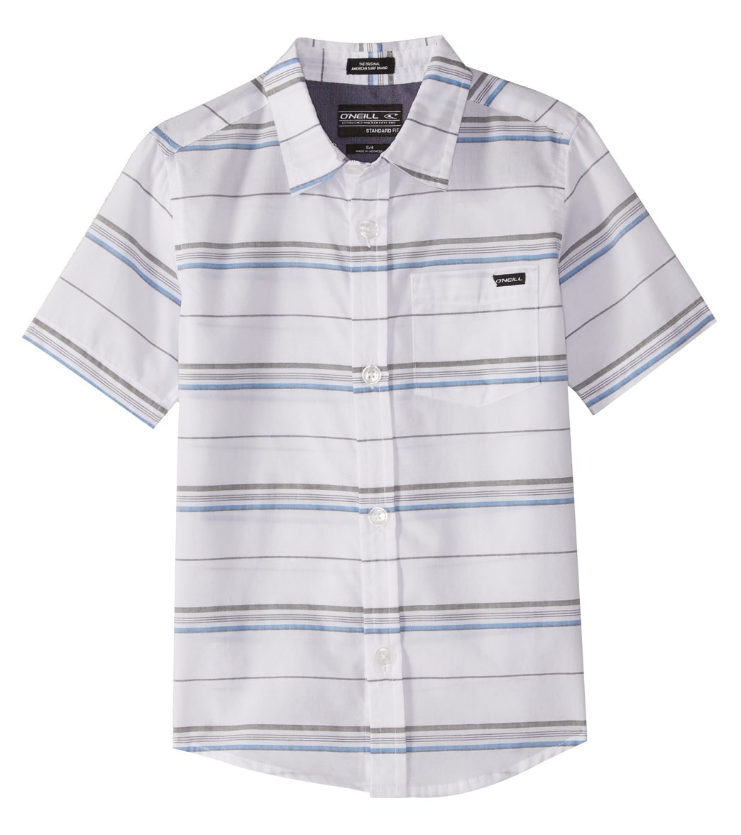 O'neill Boys' Stripe Short Sleeve Tee Shirt 2T-7X - White Small 4 Cotton/Polyester - Swimoutlet.com