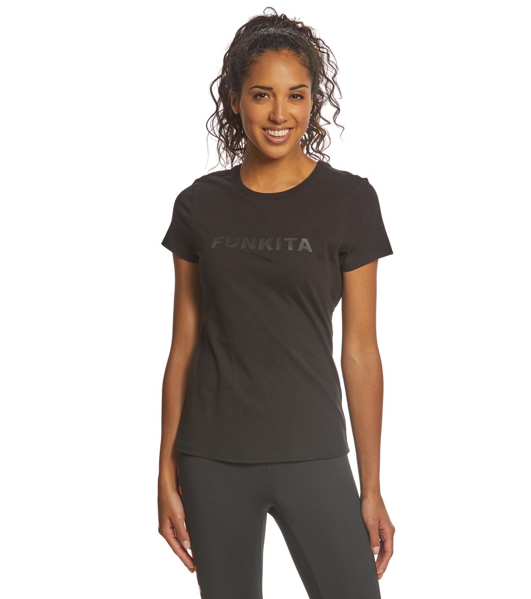 Funkita women's stampd t-shirt - black 30l cotton - swimoutlet.com