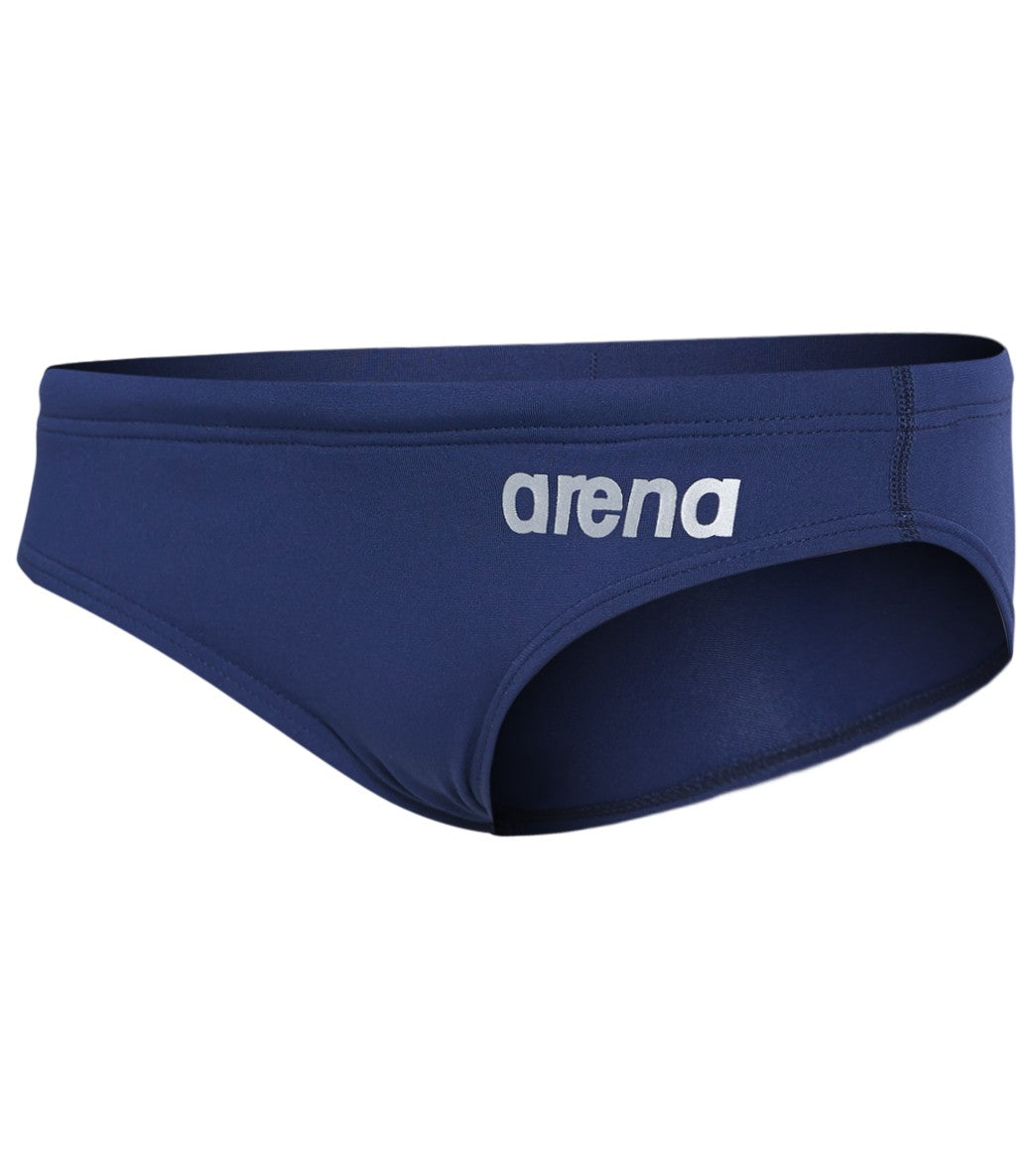 Arena Boys' Skys Swim Brief Swimsuit - Navy/Metallic Silver 22 Polyester/Pbt - Swimoutlet.com