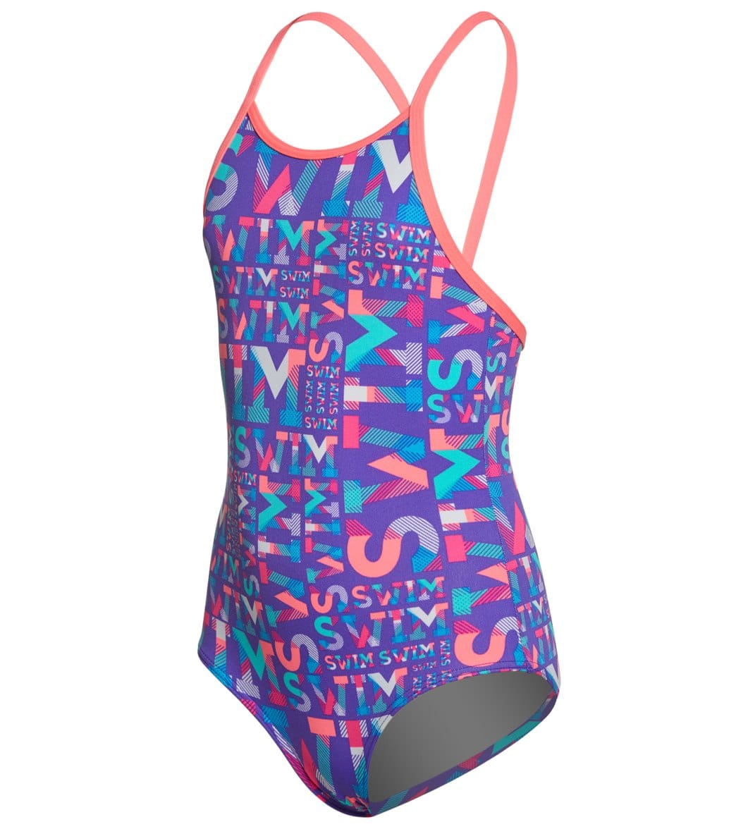 Funkita Toddler Girls' Swim One Piece Swimsuit - Purple 2T Polyester - Swimoutlet.com