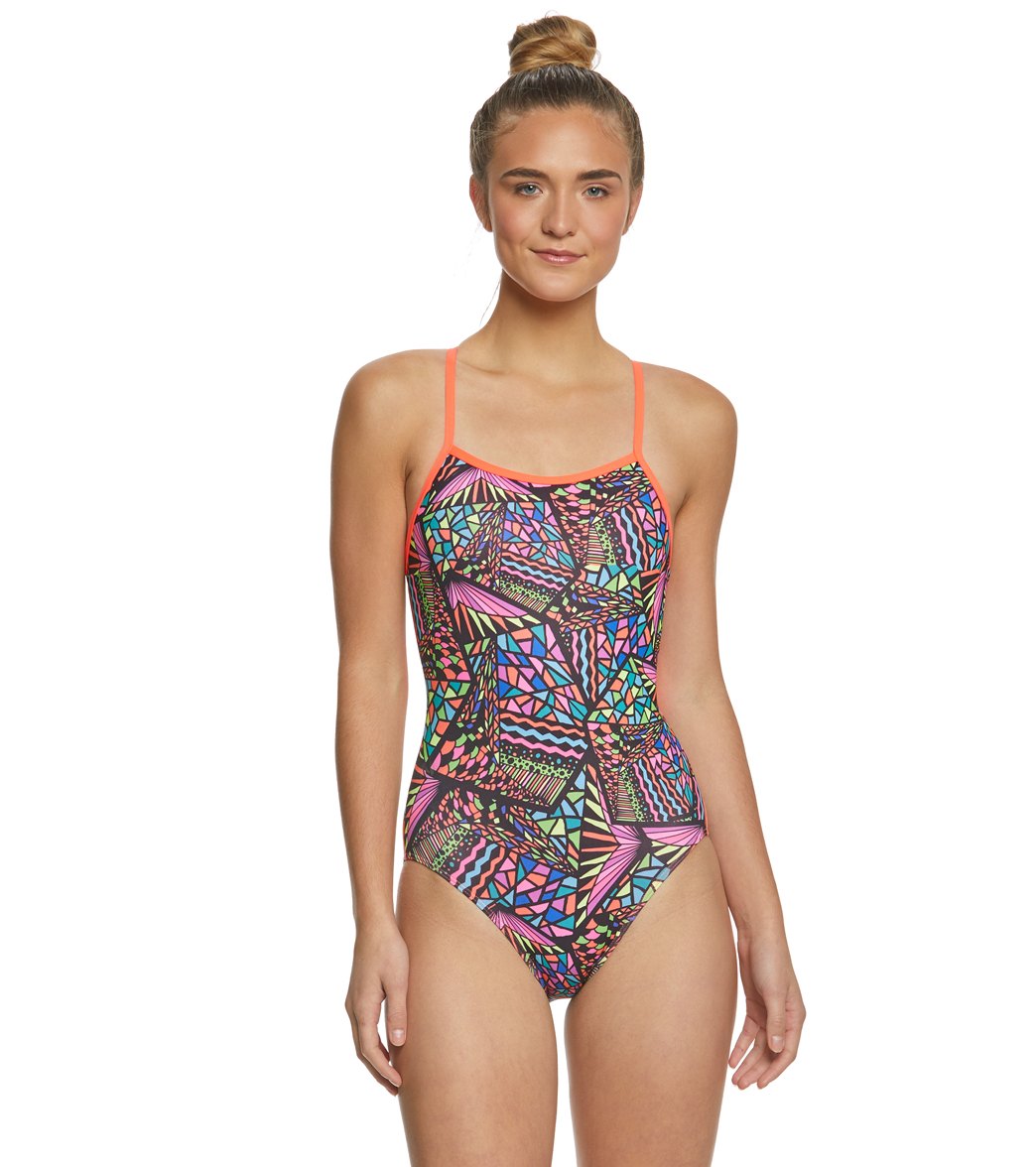 Amanzi Women's Candy Puzzle One Piece Swimsuit - Multi 38 Polyester - Swimoutlet.com