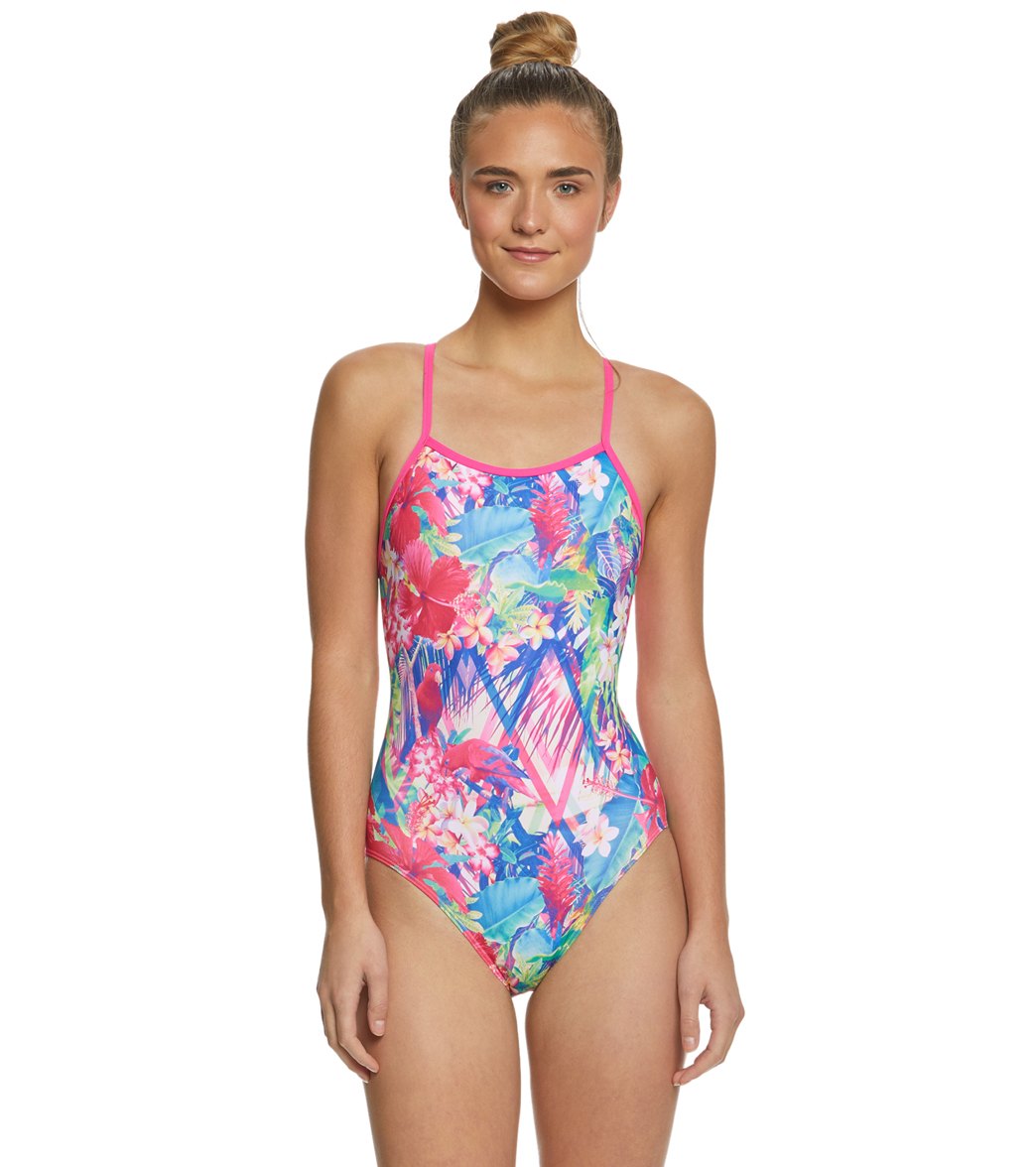 Amanzi Women's Tropical Punch One Piece Swimsuit - Multi 38 Polyester - Swimoutlet.com