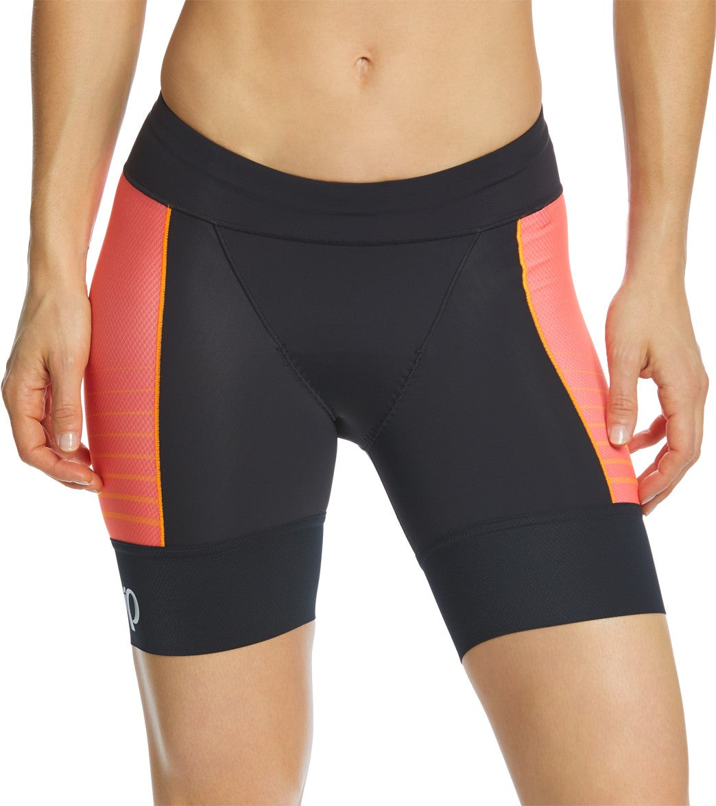 Pearl Izumi Women's Elite Pursuit Tri Half Short - Black/Orange Pop Diffuse X-Small - Swimoutlet.com