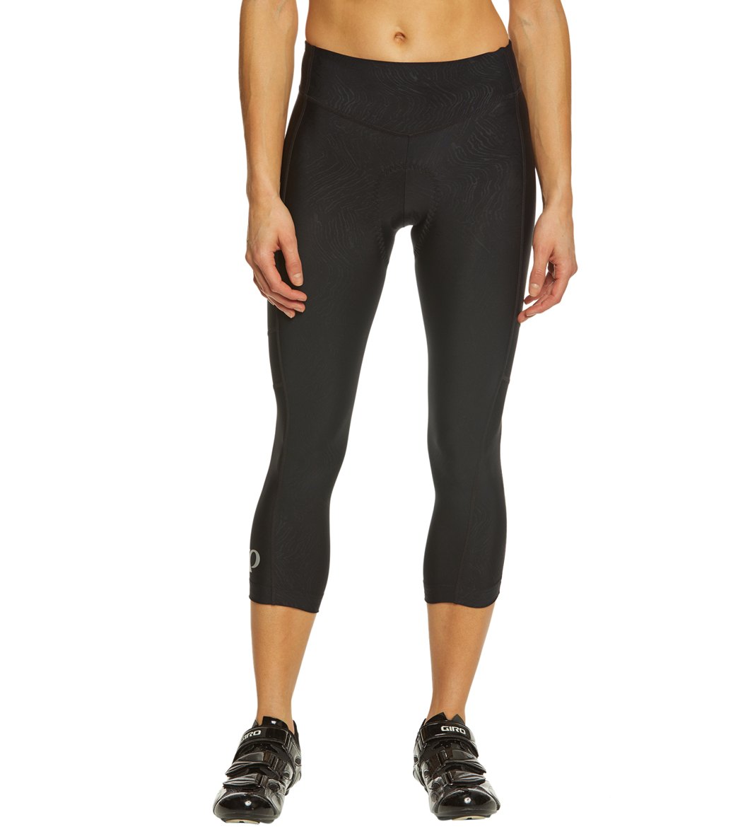 Pearl Izumi Women's Escape Sugar Cycling 3/4 Tight - Black Phyllite Texture X-Small - Swimoutlet.com