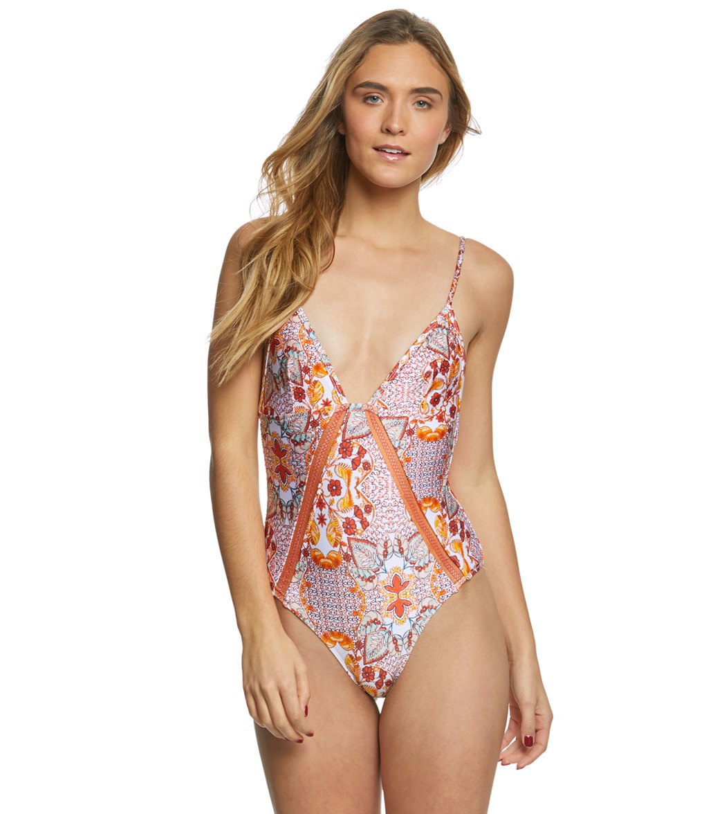 Somedays Lovin Sun Drenched Strappy One Piece Swimsuit - Multi Medium Elastane/Polyamide - Swimoutlet.com