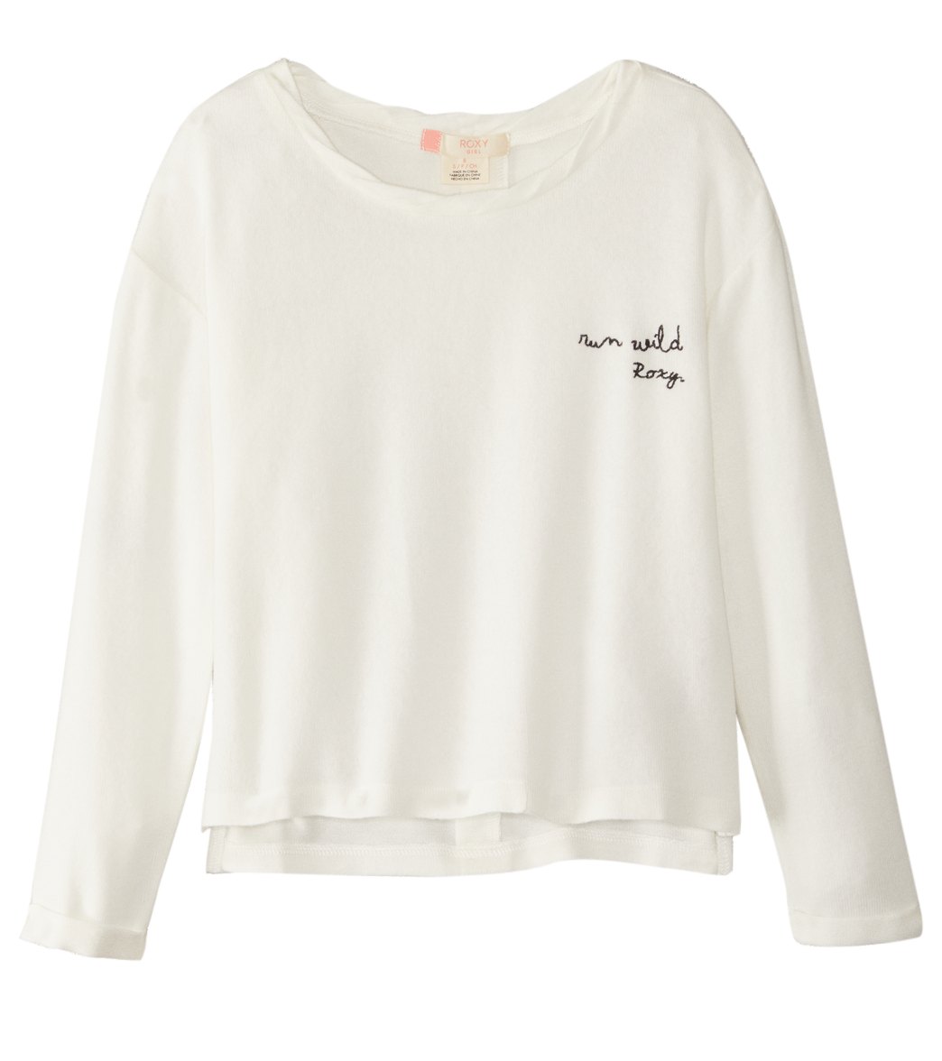 Roxy Girls' Predicting Happiness Long Sleeve Shirt Top 8-16 - Marshmellow Small 8 - Swimoutlet.com