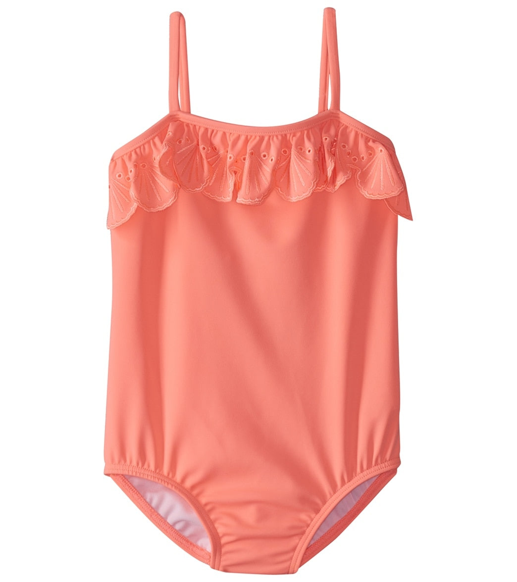 Seafolly Girls' Sweet Summer One Piece Swimsuit - Fusion Coral 1 - Swimoutlet.com