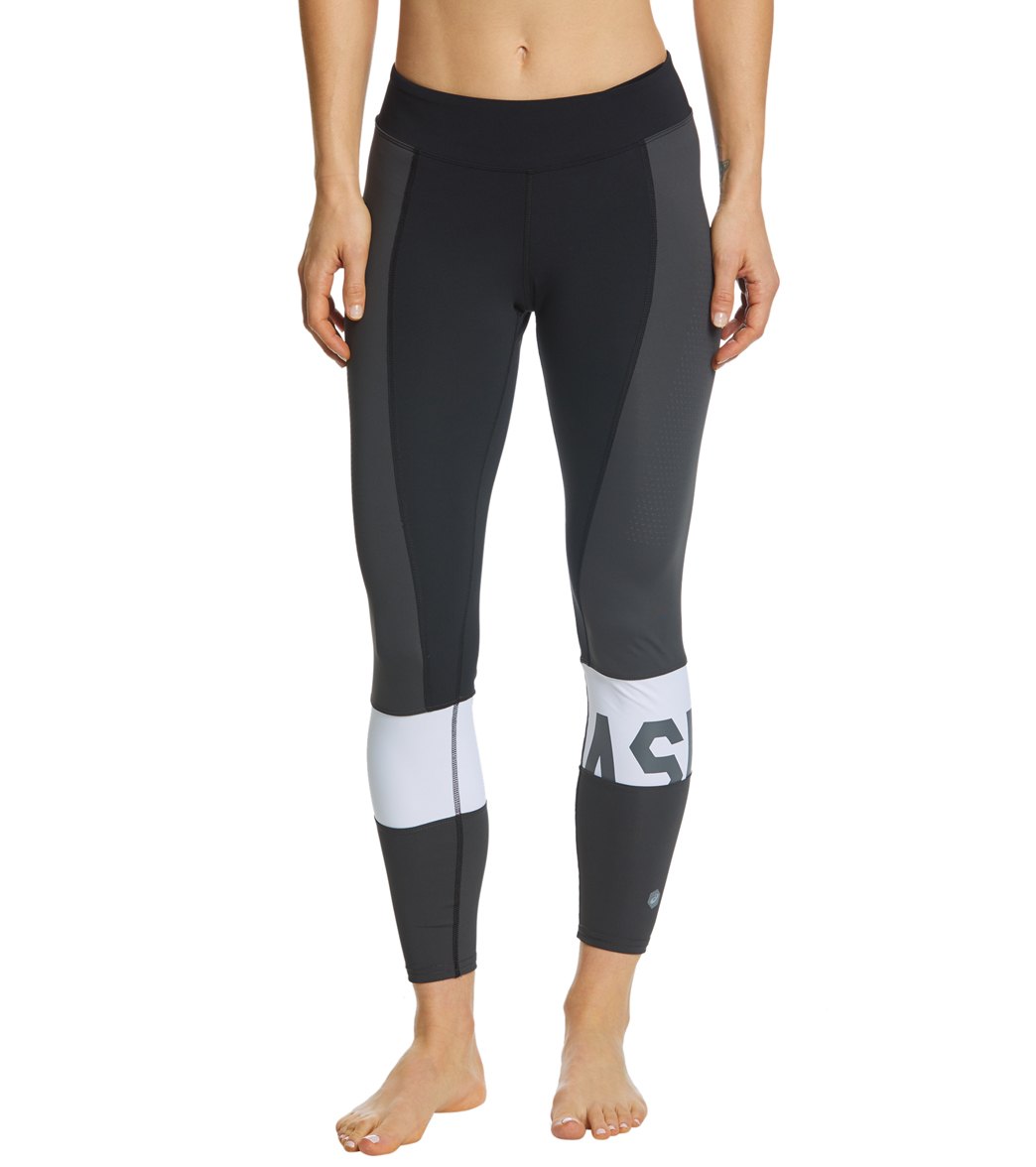 Asics Women's Color Block 7/8 Tights - Performance Black X-Small Polyester/Polyurethane - Swimoutlet.com