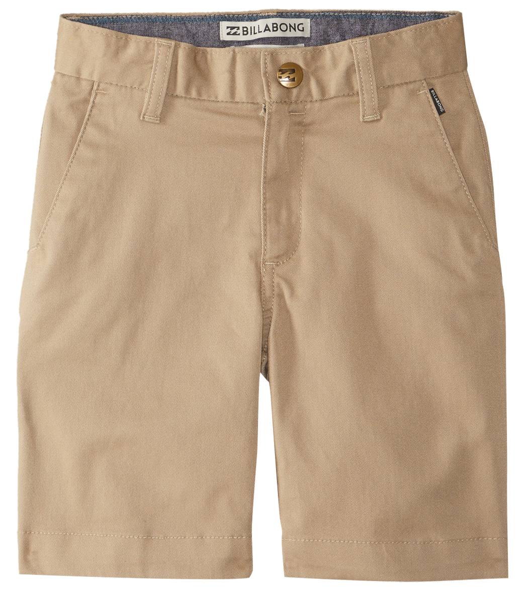 Billabong Boys' Carter Stretch Walkshorts Toddler - Light Khaki Medium 5 Cotton/Polyester - Swimoutlet.com