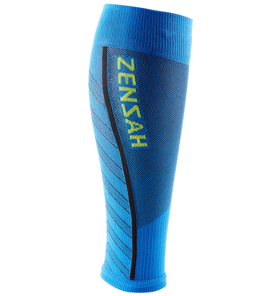 Zensah Featherweight Compression Leg Sleeves - Sporty Blue Small Elastane/Nylon/Polyamide - Swimoutlet.com
