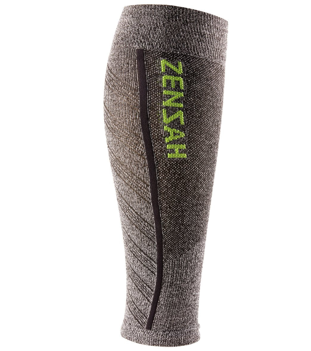 Zensah Featherweight Compression Leg Sleeves - Heather Grey Medium Elastane/Nylon/Polyamide - Swimoutlet.com