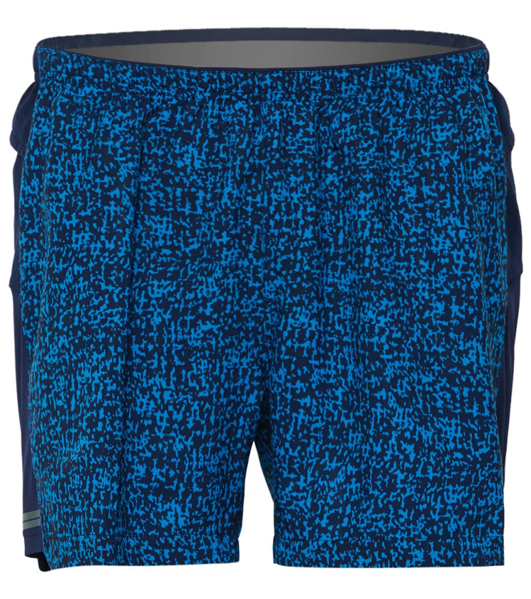 Brooks Men's Sherpa 5 Short - Azule Static/Navy Xxl Polyester - Swimoutlet.com
