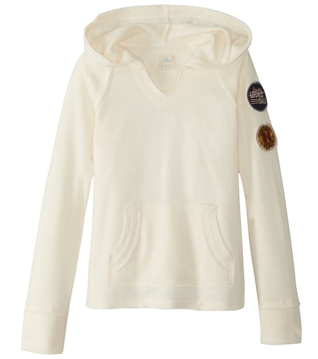 O'neill Girl's Shawna Pullover Hoodie 4-6 - Winter White Small - Swimoutlet.com