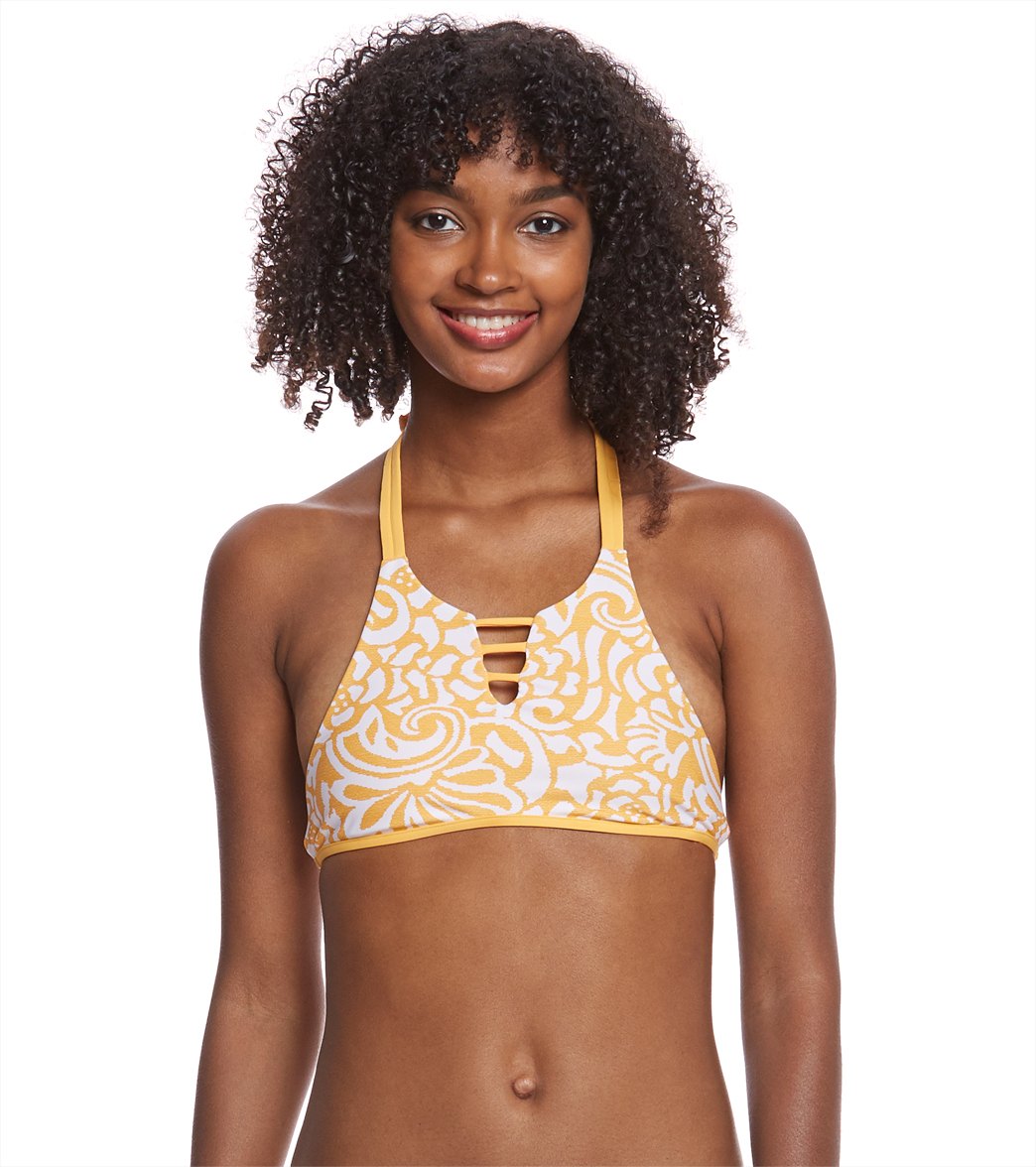 B.swim Kailua Garden Island Hi-Neck Bikini Top - Large - Swimoutlet.com