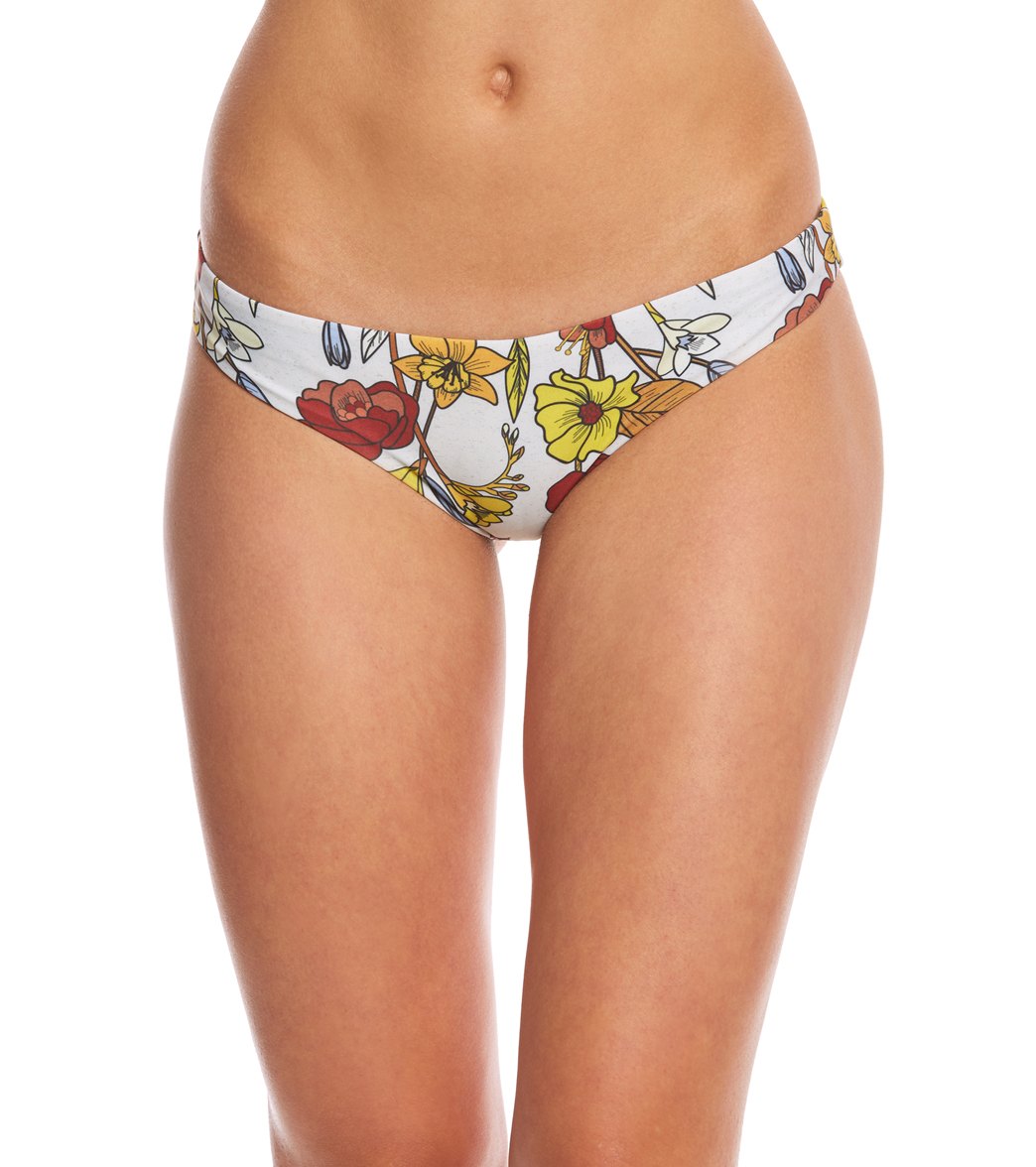 Stone Fox Swim Wild Flowers Malibu Bikini Bottom - X-Small - Swimoutlet.com