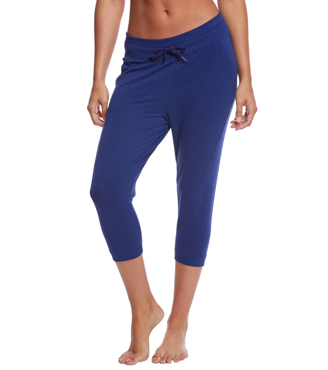 Tasc Performance Women's Riverwalk Crop Pants - Midnight Navy X-Small Cotton/Lycra®/Viscose - Swimoutlet.com