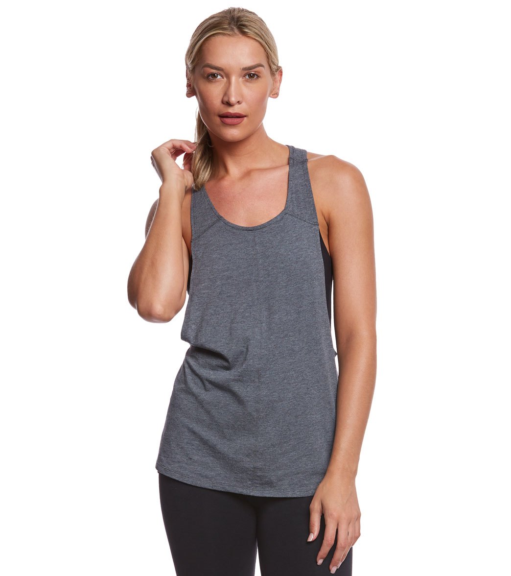 Tasc Performance Women's Street To Studio Tank - Black Heather Small Cotton/Lycra®/Viscose - Swimoutlet.com