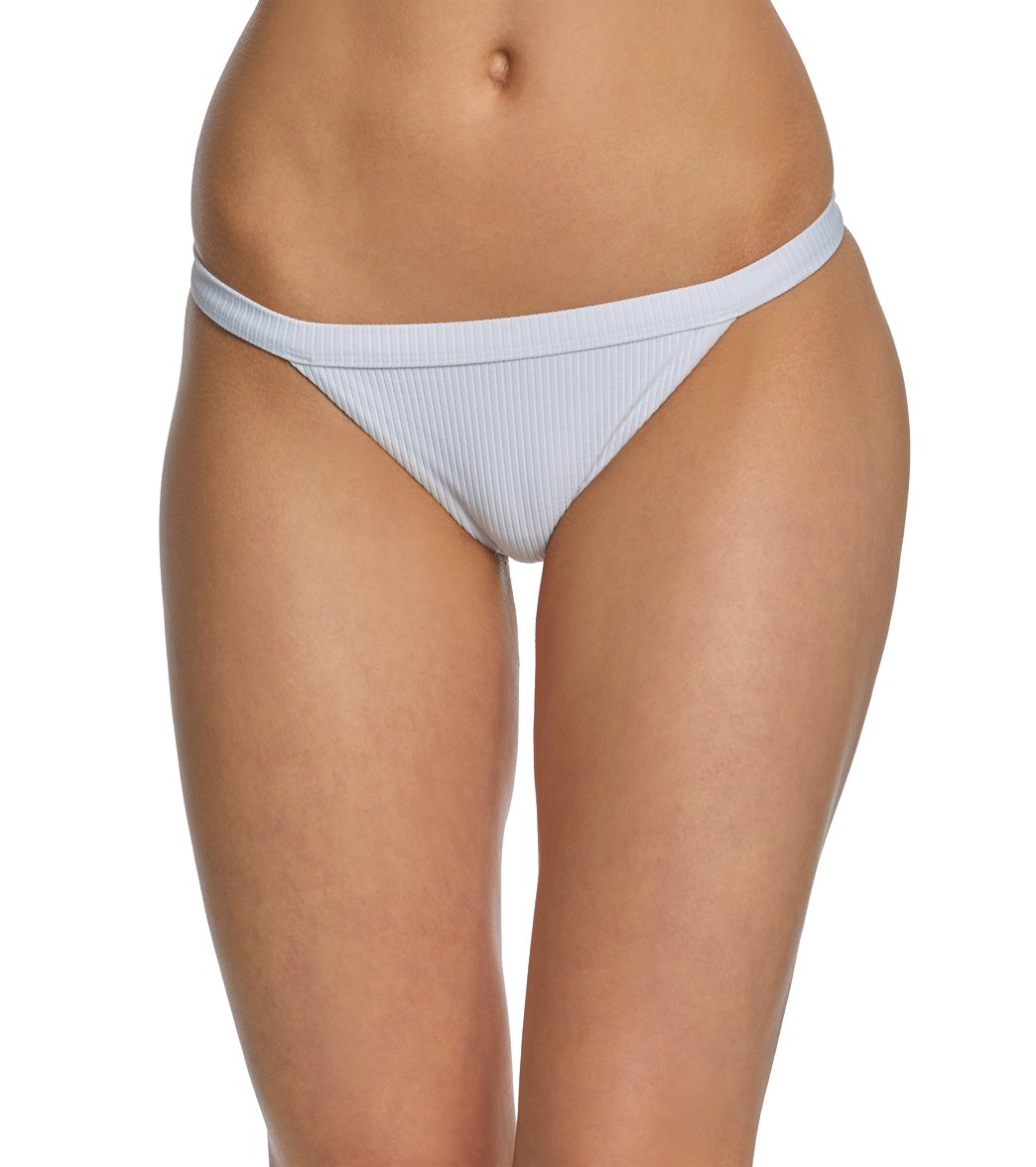 Nike Women's Ribbed Bikini Bottom - White Xl Polyester - Swimoutlet.com