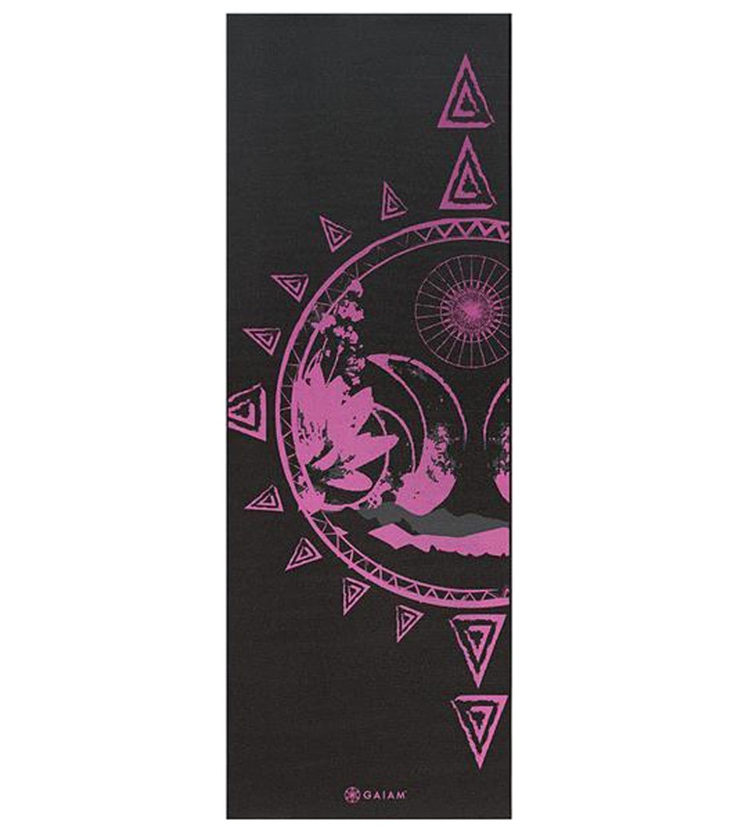 Gaiam Foldable Blue Sundial Printed Yoga Mat 68 2mm Blue Sundial