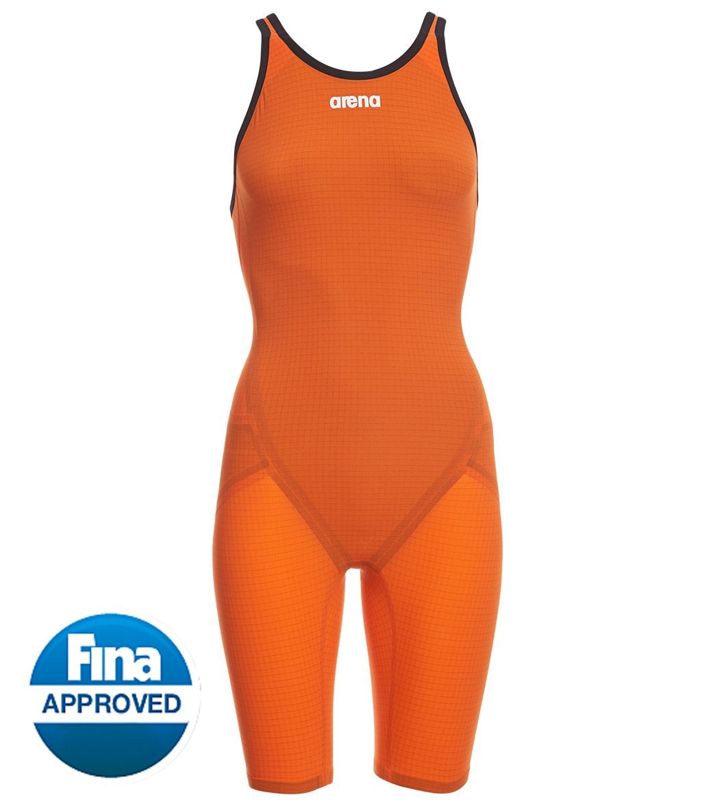 Arena Women's Limited Edition Powerskin Carbon Flex Vx Open Back Tech Suit Swimsuit - Orange 30 Carbon/Elastane/Nylon - Swimoutlet.com